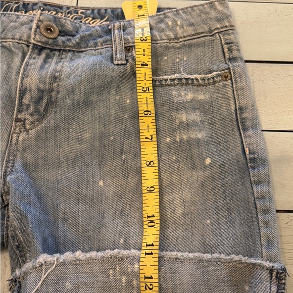 AMERICAN EAGLE | AE denim jeans Size shorts painter distressed Y2K | Sz 2 - Picture 6 of 7